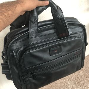 Tumi Alpha Leather briefcase